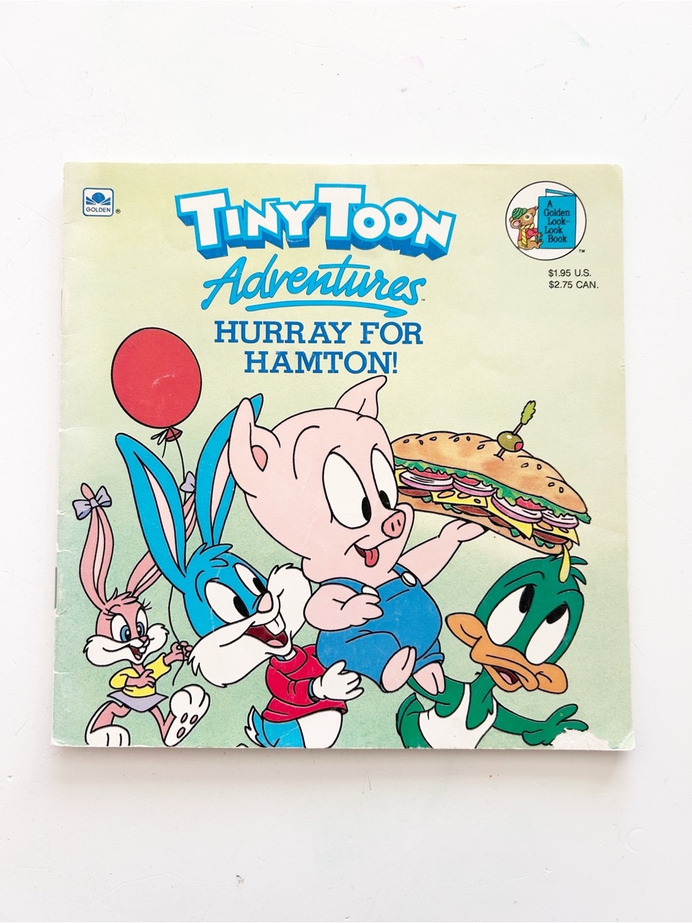 Vintage 1990 TinyToon Adventures Hurry for Hampton! Paperback Golden Book